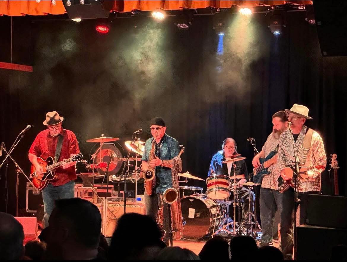 Blues musician on stage